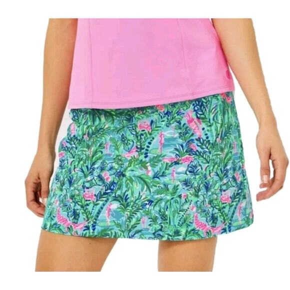 Jupe-short Luxletic Lilly Pulitzer, XXL, imprimé coquillages bleus